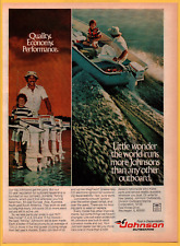 Johnson Outboards Barco Motor Pesca Pai Filho Impressão Cartaz Publicitário / Arte Promocional 1977 comprar usado  Enviando para Brazil