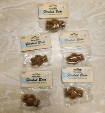 Vintage Poseable Flocked Bear Lote 5 Marrom 2" & 2.5" Miniatura Hong Kong Selada comprar usado  Enviando para Brazil