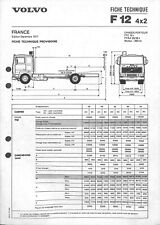 VOLVO TRUCK / TYPE F 12 4X2 / PORTEUR / FICHE TECHNIQUE DE 1977 comprar usado  Enviando para Brazil