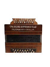 ANTIGO ACORDEÃO SILVIO SOPRANI REGANATI ITALIA MÚSICA DE MADEIRA VINTAGE ITÁLIA comprar usado  Enviando para Brazil