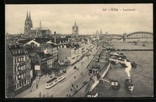 Pocztówka Köln am Rhein, Leystapel z tramwajem, widok na katedrę  na sprzedaż  Wysyłka do Poland