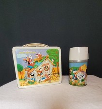 Lancheira e garrafa térmica vintage de metal Mickey Mouse Club branca Aladin Industries comprar usado  Enviando para Brazil