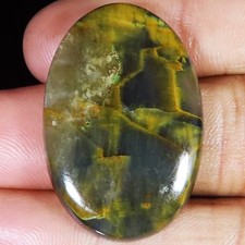 Pedra preciosa cabochão oval neolita pietersita natural 44,80 cts 24x36x5 mm UR194 comprar usado  Enviando para Brazil