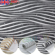 Wave striped wallpaper for sale  WORCESTER