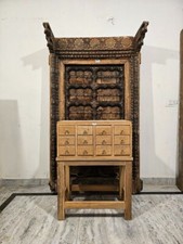 Armário de madeira vintage com 12 gavetas - Organizador de armazenamento rústico antigo decoração para casa comprar usado  Enviando para Brazil