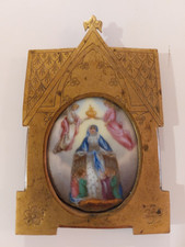 Miniatura Coronazione Vergine Maria XIX Secolo Porcellana Dipinta comprar usado  Enviando para Brazil