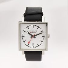 Relógio Mondaine Evo Big Square, mostrador branco, couro preto, data, A661.30343.11SBB comprar usado  Enviando para Brazil