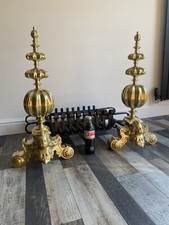 Georgian brass andirons for sale  NOTTINGHAM