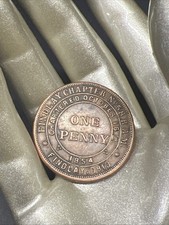 1854 masonic penny for sale  Frederick