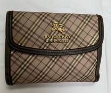 Carteira Burberry vintage rosa claro xadrez com couro marrom 5 X 4 comprar usado  Enviando para Brazil
