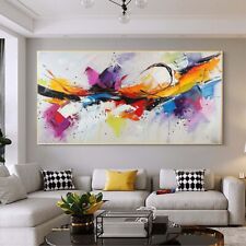 Pinturas a óleo abstratas pintadas à mão rosa sobre tela quadro de parede decoração para casa comprar usado  Enviando para Brazil