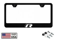 Quadro de placa reflexivo VW Golf R 100% preto aço inoxidável + tampas de parafuso comprar usado  Enviando para Brazil