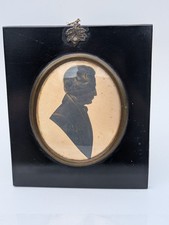 Antigo retrato de silhueta corte papel destacado ouro do século XIX homem de perfil 1830 comprar usado  Enviando para Brazil