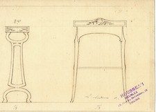Desenho Original - Projeto de Móveis de Armazenamento - F. HOUSSEAU - Mobiliário comprar usado  Enviando para Brazil