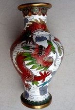 Cloisonne enamel vase for sale  WICKFORD