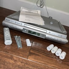 Rádio AM/FM player Sony ICF-CDK50 sob gabinete CD com controle remoto e hardware TESTADO comprar usado  Enviando para Brazil
