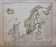 Antica mappa svezia usato  Staranzano