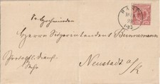 EF 10 Pfg. MiNr. 47 m. K1 HASTE (OPD Minden ) a. Brief 1893 comprar usado  Enviando para Brazil