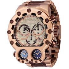 Relógio masculino Invicta Reserve Magnum Tria suíço calibre Ronda Z60 ouro rosa marrom comprar usado  Enviando para Brazil