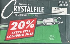 Twinlock crystalfile foolscap for sale  DONCASTER