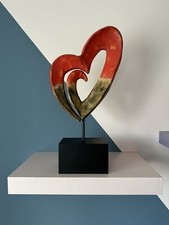Wooden heart ornament for sale  FELTHAM