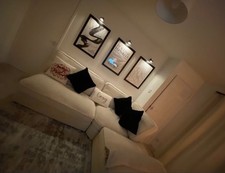 Beige sofa shaped for sale  STAFFORD