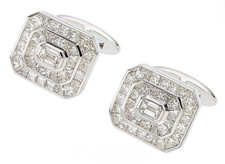 Usado, Abotoaduras masculinas elegantes corte brilhante zircônia cúbica em prata 935 comprar usado Usado, Abotoaduras masculinas elegantes corte brilhante zircônia cúbica em prata 935 comprar usado  Enviando para Brazil