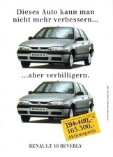 Catalogue brochure Renault 19 Beverly 09/1995 Autriche Österreich comprar usado Catalogue brochure Renault 19 Beverly 09/1995 Autriche Österreich comprar usado  Enviando para Brazil