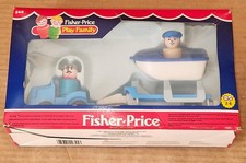 Vintage Fisher-Price Little People #345 Play Family TRUCK RIGS & BOAT com Caixa comprar usado  Enviando para Brazil