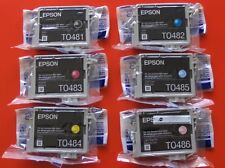 6 tintas genuínas Epson 48 T048 T0481-T0486_R200 R220 R300 R320 R340 RX500/600/620 comprar usado  Enviando para Brazil