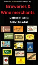Usado, Etiqueta Matchbox de cervejeiros e vendedores de vinho - Selecione da lista - MA comprar usado  Enviando para Brazil