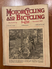 Feb 1918 motorcycling for sale  Buxton