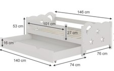 Kinderbett 140cm weiß gebraucht kaufen  Rendsburg