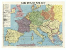 Ww2 war map for sale  LONDON