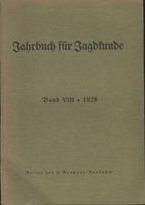 Jahrbuch jagdkunde 1926 gebraucht kaufen  Sittensen