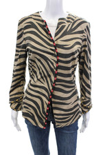 Usado, Jaqueta feminina Bazar Deluxe gola redonda manga comprida com miçangas estampa animal tamanho 44 comprar usado  Enviando para Brazil