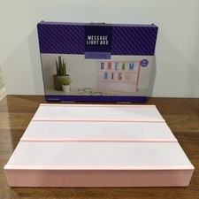 Caja de luz mensaje rosa fiesta con letras de colores números y símbolos probados segunda mano  Embacar hacia Mexico