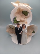 Usado, Decoração de bolo de casamento vintage sinos ferraduras pomba noivo flores falsas década de 1960 comprar usado  Enviando para Brazil
