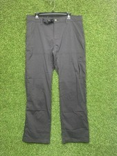 Calça masculina PrAna Stretch Zion 36x32 cinza caminhada viagem ao ar livre leve RN124977 comprar usado  Enviando para Brazil
