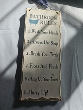Wooden plaque bathroom for sale  CRANBROOK