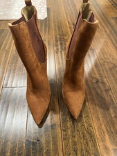 Botas de tornozelo femininas Schutz camelo/marrom camurça tamanho 9, usado comprar usado  Enviando para Brazil