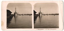 Używany, Fotografia stereo NPG, Berlin, widok Świnoujście, Cesarski Jacht SMS Hohenz  na sprzedaż  Wysyłka do Poland