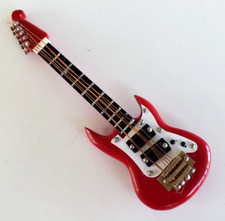 Usado, Miniatura vermelha guitarra elétrica réplica ímã madeira 4" 6 cordas instrumento musical comprar usado  Enviando para Brazil