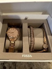 Fossil Juego de 3 Piezas Reloj y Pulsera Joyería Lote Con Caja segunda mano  Embacar hacia Mexico