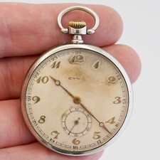 ⏱️ Vintage CYMA Relógio de Bolso Suíço Feito com Rosto Aberto Mecânico Funcionando com Vento Manual, usado comprar usado  Enviando para Brazil