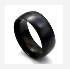 ANEL DE AÇO INOXIDÁVEL TITÂNIO PRETO GROSSO TAMANHO 5 6 7 8 9 10 11 12 13 comprar usado  Enviando para Brazil