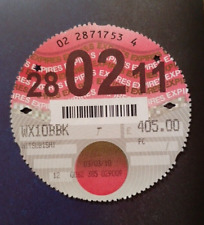 Tax disc 2010 for sale  YORK