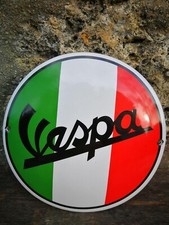 Plaque émaillée vespa d'occasion  Le Mesnil-Saint-Denis