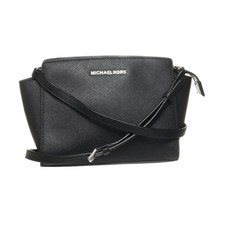 Michael Kors, torba na ramię, Selma, damska, czarna, jednokolorowa, 22, 8, 18 cm #Q6m na sprzedaż  PL