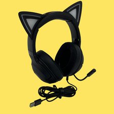 Fone de Ouvido Razer Kraken Kitty V2 USB Orelhas RGB Preto RZ04-0473 #4384 z43 b16 (VH) comprar usado  Enviando para Brazil